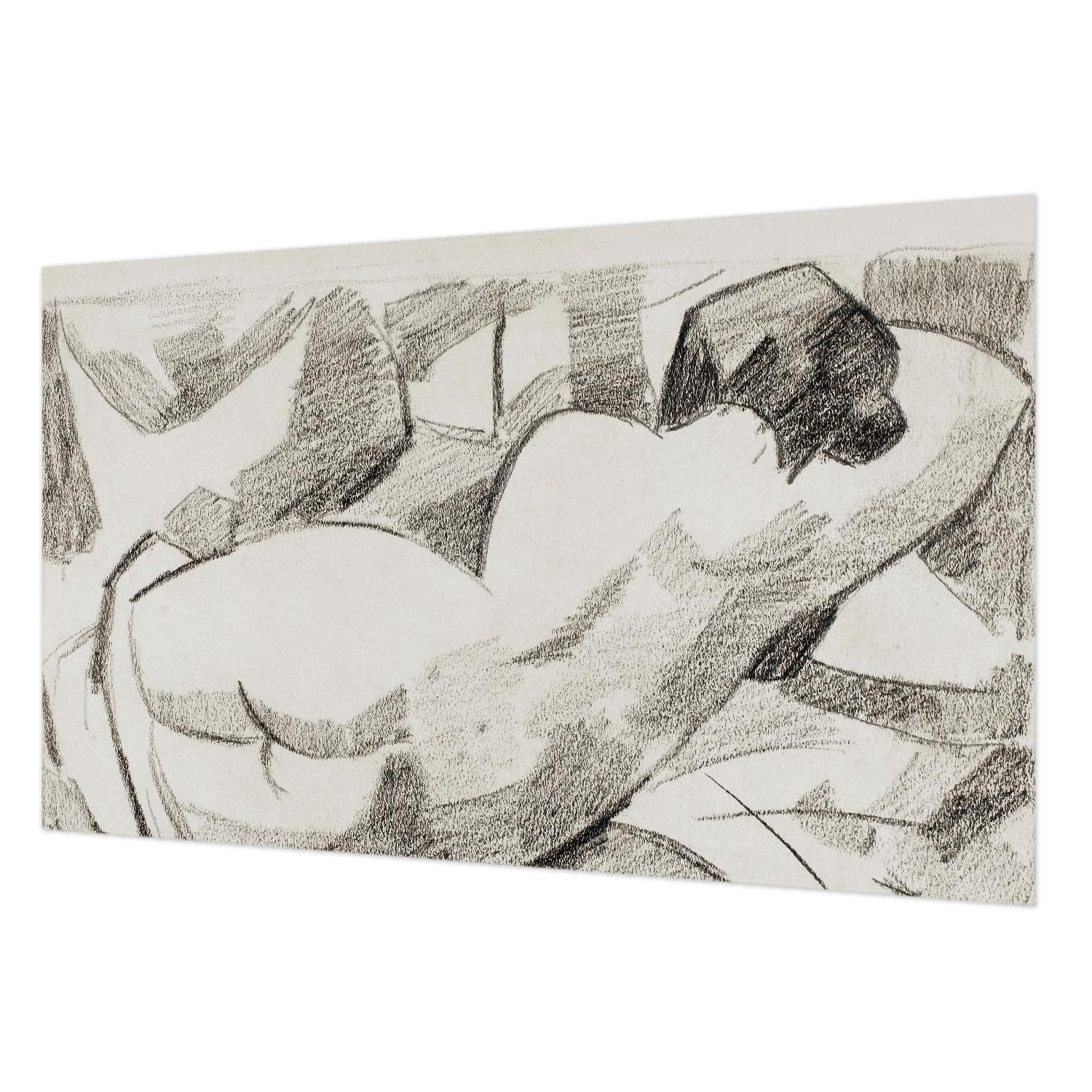 Papier peint intissé pour chambre à coucher et salon motif moderne de figure allongée