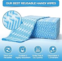 Vista 2 de Handi Wipes Paños Reutilizables Paños Desechables Toallas de Limpieza Toallitas de Cocina Secas Paños de Platos Reutilizables Paños de Baño