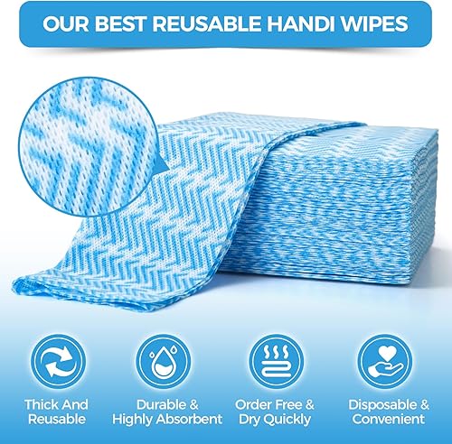 Miniatura 2 de Handi Wipes Paños Reutilizables Paños Desechables Toallas de Limpieza Toallitas de Cocina Secas Paños de Platos Reutilizables Paños de Baño de