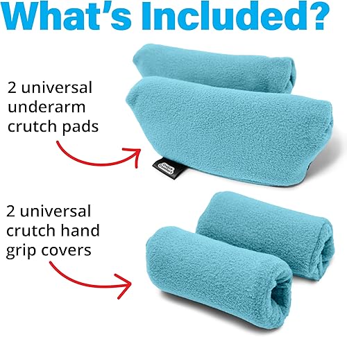 Miniatura 22 de Crutch Comfort Deluxe Soft Fleece & Foam Muleta Juego de accesorios (azul) Azul,Camo,Gris,Rosado,Púrpura (Playful purple),Turquesa,Negro