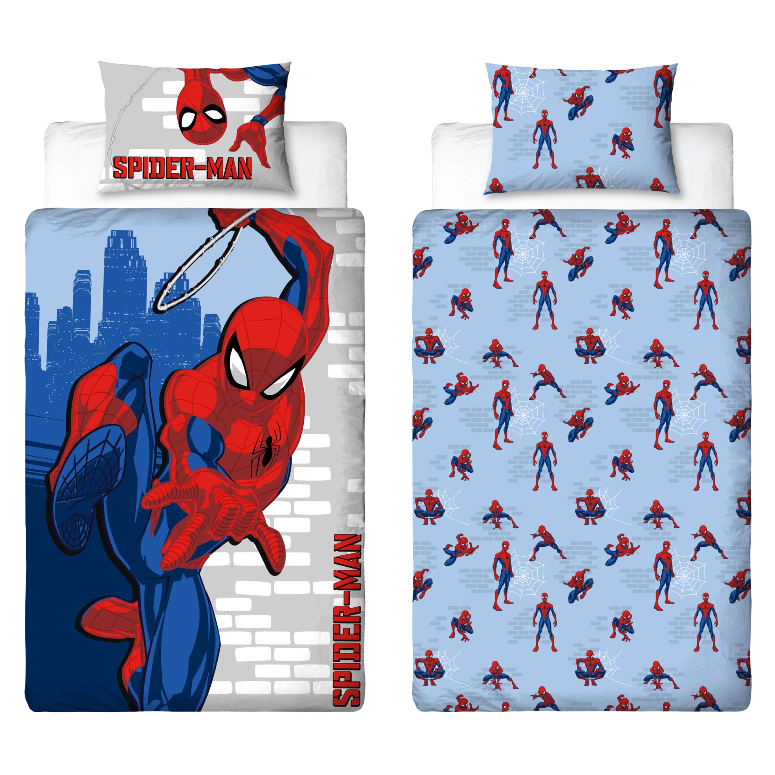 Spiderman  Kids Spider-Man Adventure Glow In The Dark Single Duvet - colour - Single
