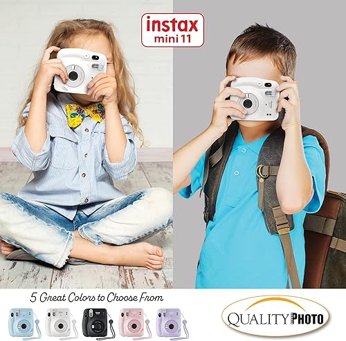 Miniatura 7 de Fujifilm - Cámara instantánea Instax Mini 11 con funda, 60 películas Fuji, calcomanías decorativas, marcos, álbum de fotos y más kit de accesorios