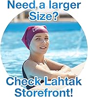 Vista 5 de Kids Swim Cap for Long Hair - Comfortable Fit Silicone Swimming Hat for Girls & Boys with Curly Hair, Braids, or Dreadlocks - Durable & Easy to Wear