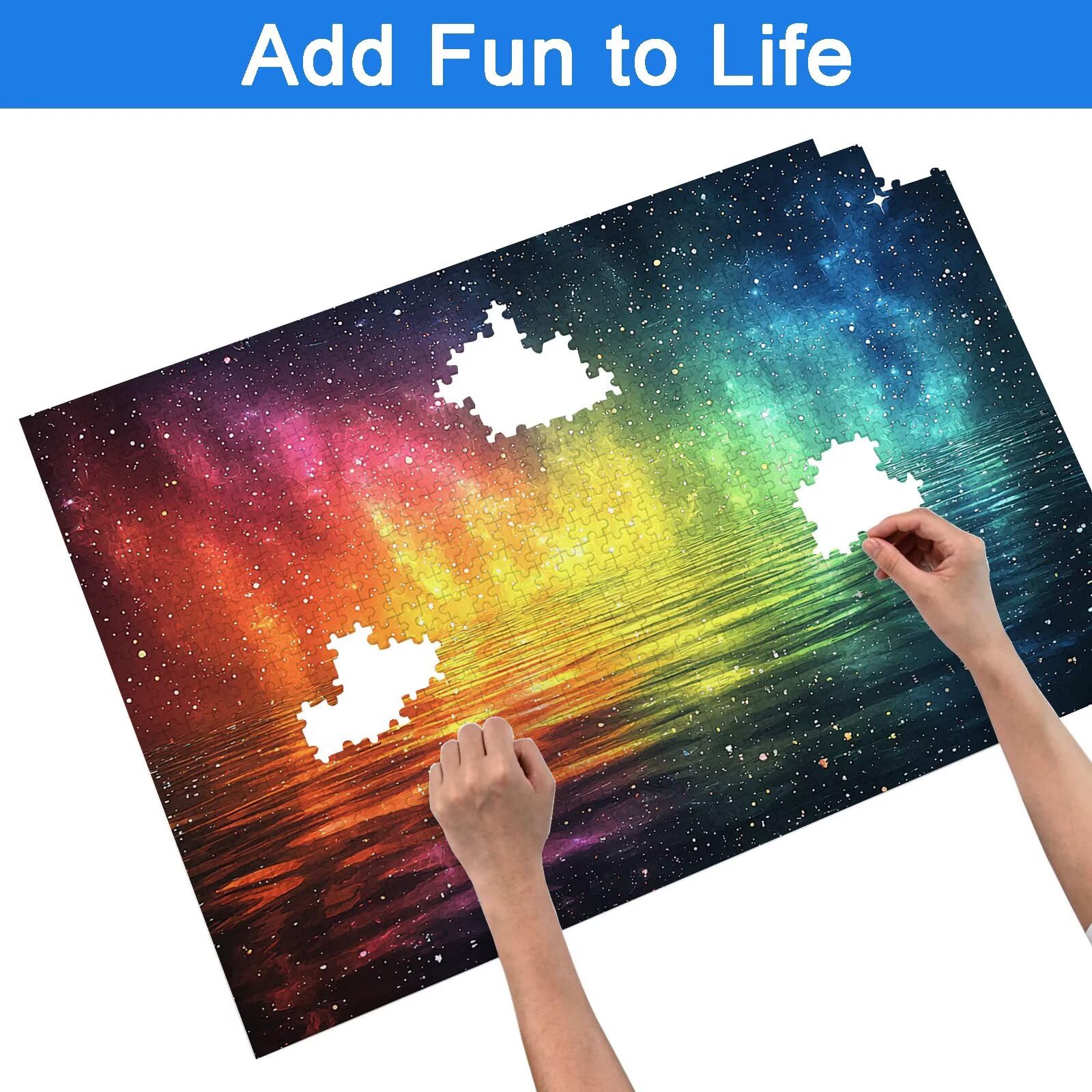 Puzzle 2000 sztuk dla dorosłych dzieci, drewniane puzzle Aurora dla dorosłych, wymagające krajobrazy puzzle edukacyjne dla rodzin, łamigłówka z pudełkiem do dekoracji domu, prezent dla kobiet, -8956
