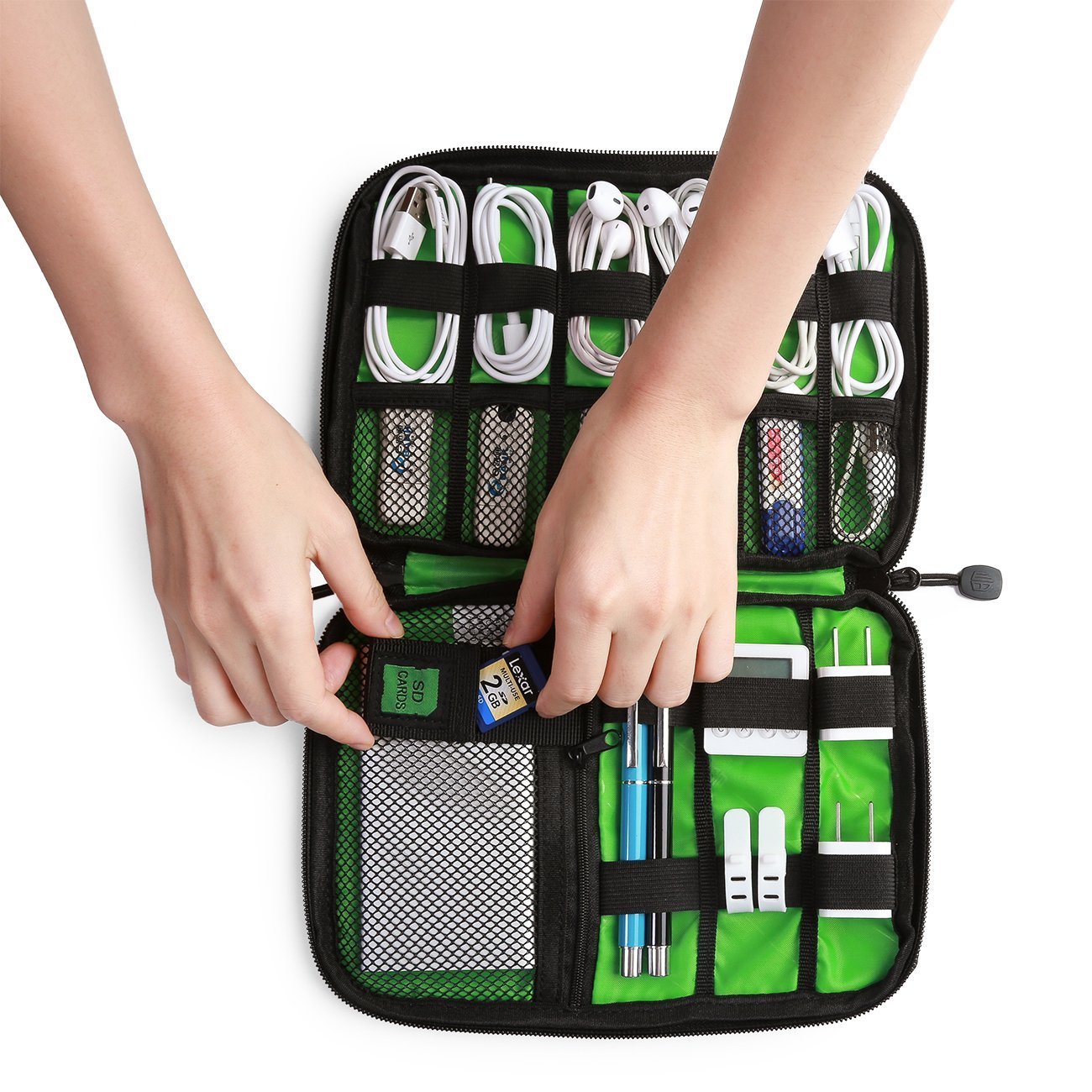 Amazon.co.jp: Flushbay PC周辺小物用収納ポーチ USBメモリ収納袋