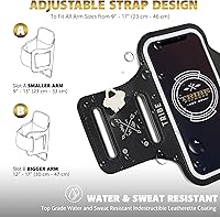 Vista 4 de TRIBE - Funda brazalete resistente al agua para teléfono celular, soporte para correr para iPhone Pro Max Plus Mini SE (13/12/11/X/XS/XR/8/7/6/5)