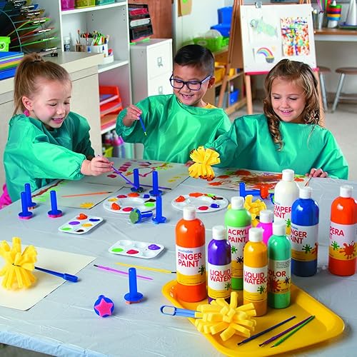 Miniatura 5 de Juego de pintura de témpera lavable (10 colores brillantes) actividades de manualidades y aprendizaje para niños (1)