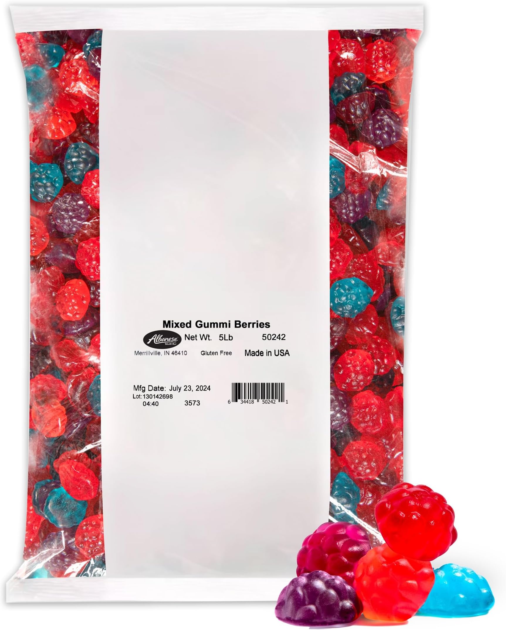 Albanese World's Best Mixed Gummi Berries, 5lbs of Candy