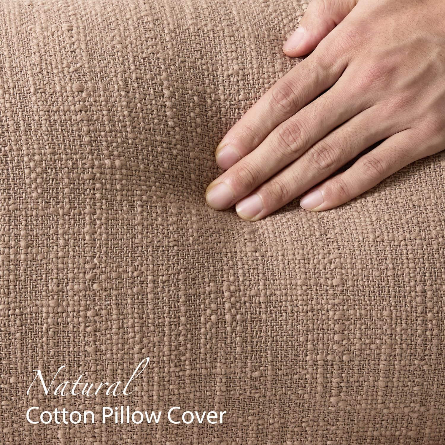 Kevin Textile 14x36 Inch Long Lumbar Pillow Cover 1 Pack Boho Fringe Decorative Rectangle Cushion Case with Tassels Neutral Cotton Woven Textured Farmhouse for Living Room Couch Sofa Bed, Khaki Brown