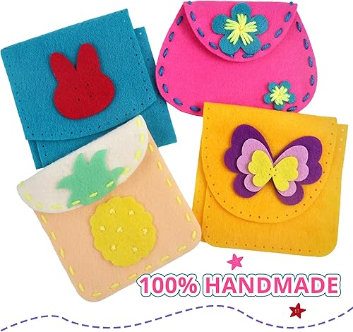 Miniatura 4 de Flying Childhood Paquete de 12 kits de manualidades de fieltro para coser, para niñas, actividades de fiesta de Navidad, regalos para niños pequeños