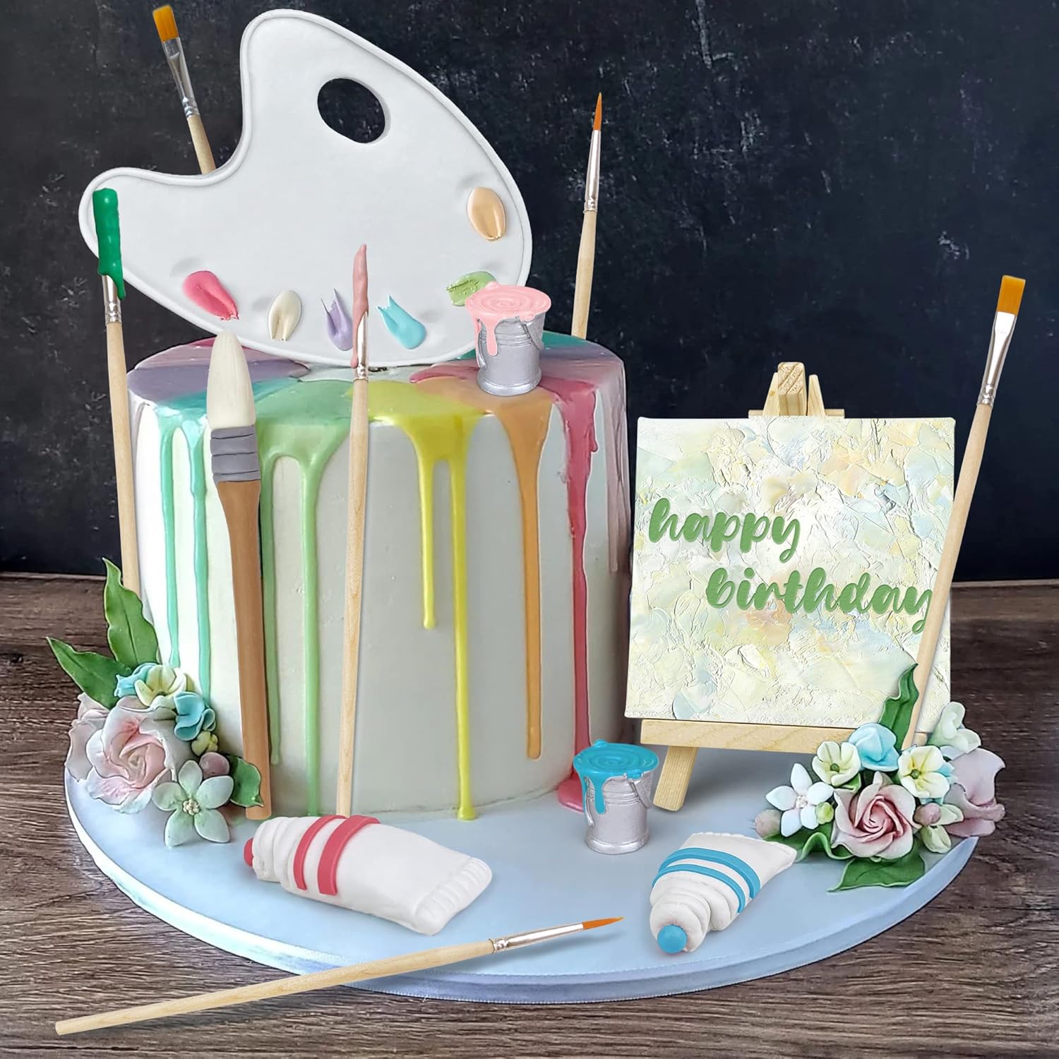 Art Cake Topper Decorations Art Paint Cake Topper Palette