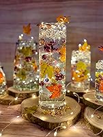 Vista 7 de Paquete de hojas de otoño festivas, perlas y gemas flotantes para decoración de jarrones y mesa