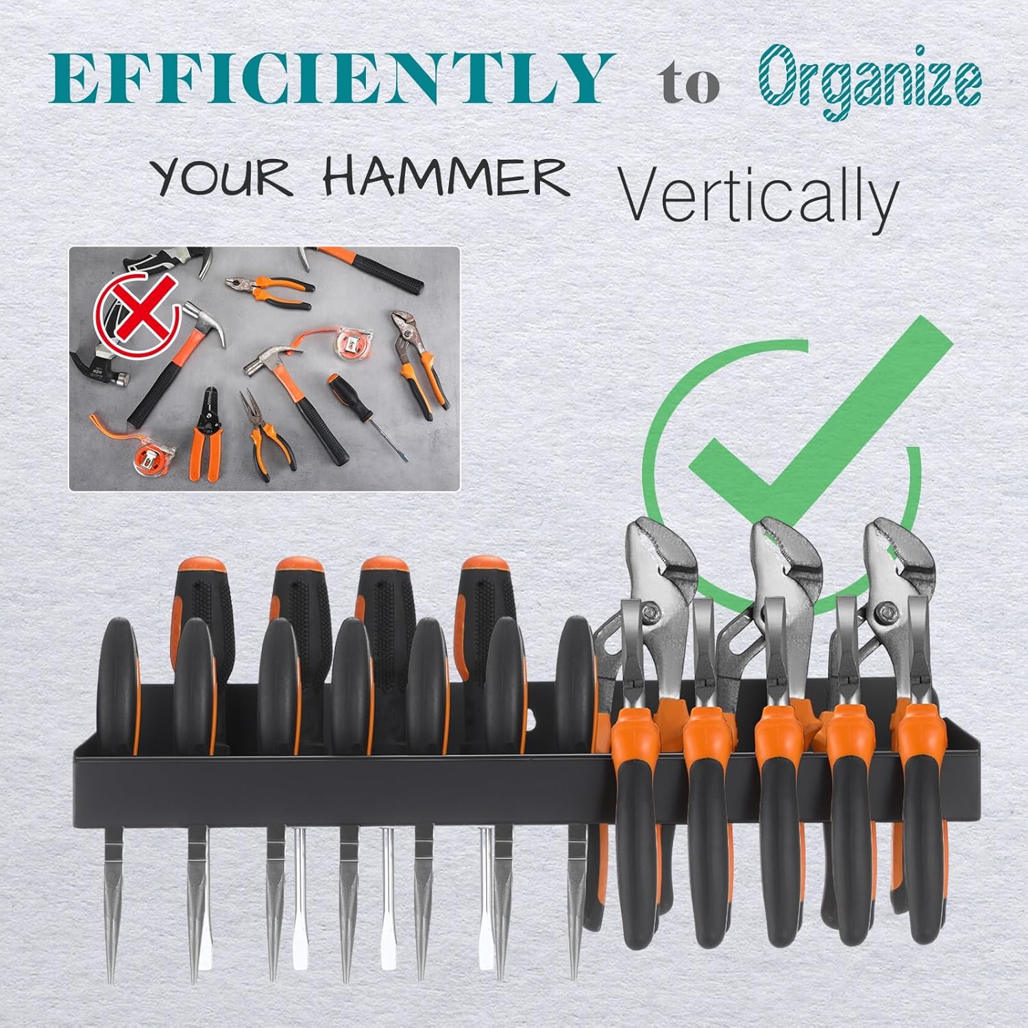 Pliers Holder Wall Mount Plier Storage Rack Heavy Duty Small Tool Organizer for Garage Workshop, Garage Wall Mount (Plier)