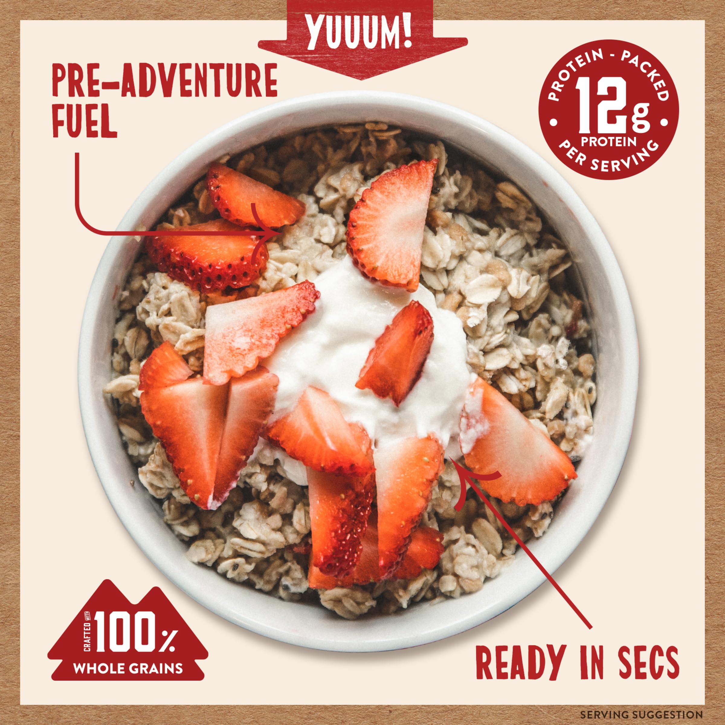 Kodiak Cakes Surtidos de fresas y crema de avena (6 unidades)