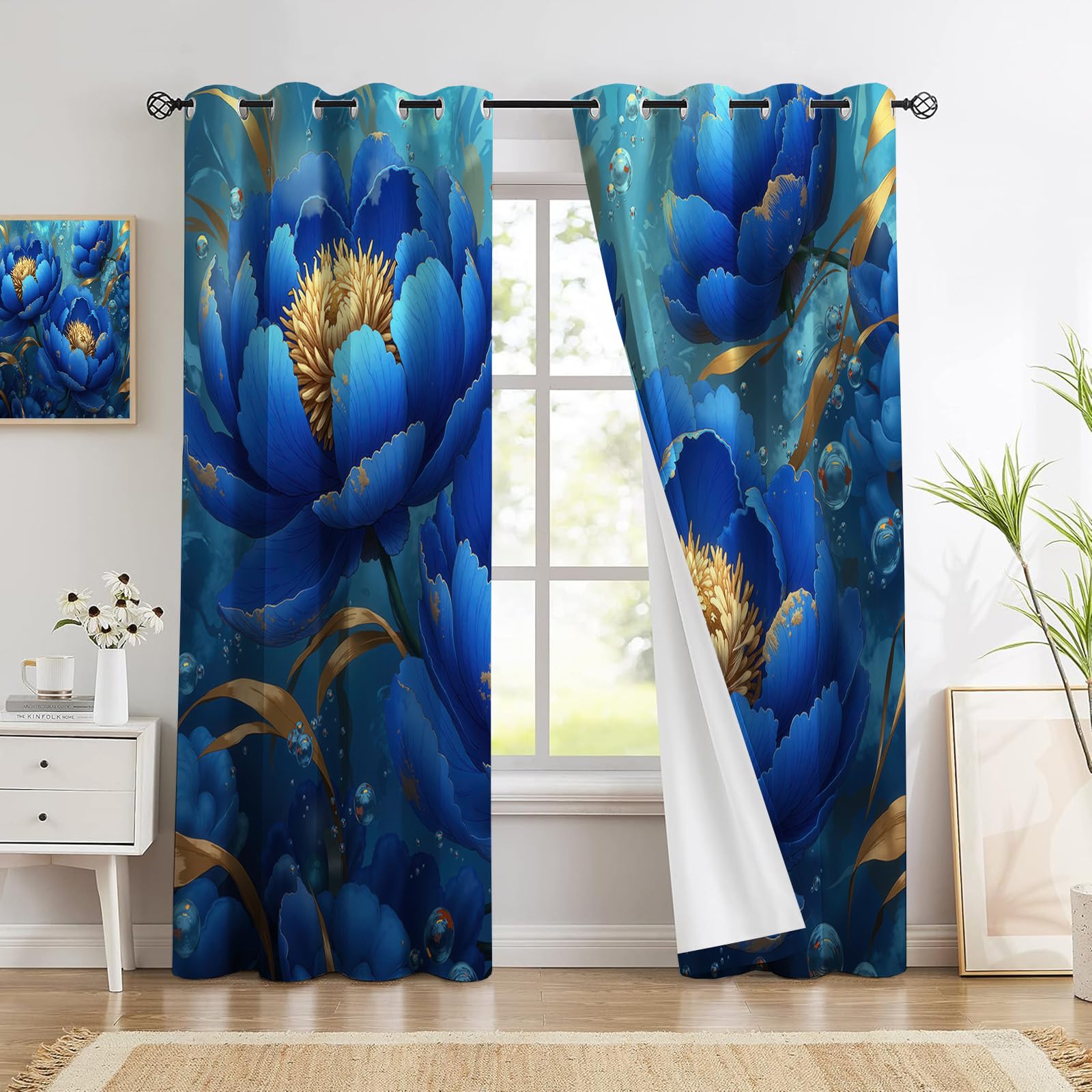 Rideaux pivoine bleue isolants : résolvez les pertes de chaleur de vos fenêtres
