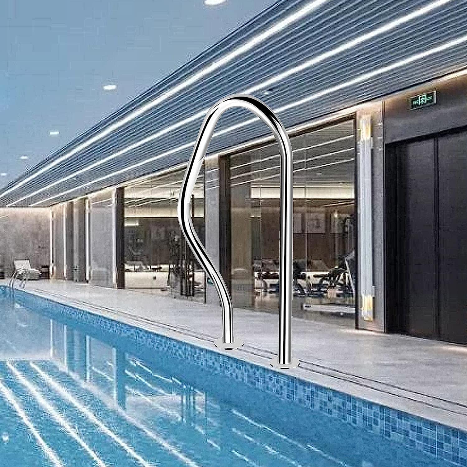 Garde-corps de piscine inox 304 argent rail de sécurité 31x18 po charge 250 LB