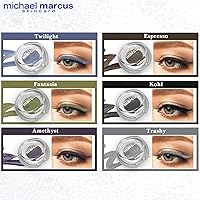 Vista 7 de michael marcus Delineador de ojos y pincel para pastel, 2 piezas de delineador de ojos prensado en seco activado por agua y cepillo profesional