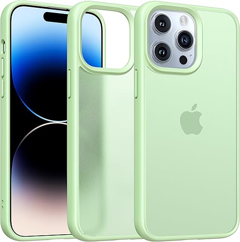 Miniatura 1 de Alphex Vibrante funda para iPhone 14 Pro, protección contra caídas de grado militar de 12 pies, sensación sedosa y no grasosa, apta para bolsillo,