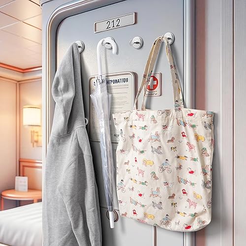 Vista 67 de FINDMAG Paquete de 10 ganchos magnéticos resistentes de 110 libras para colgar, ganchos magnéticos de neodimio, ganchos magnéticos negros fuertes