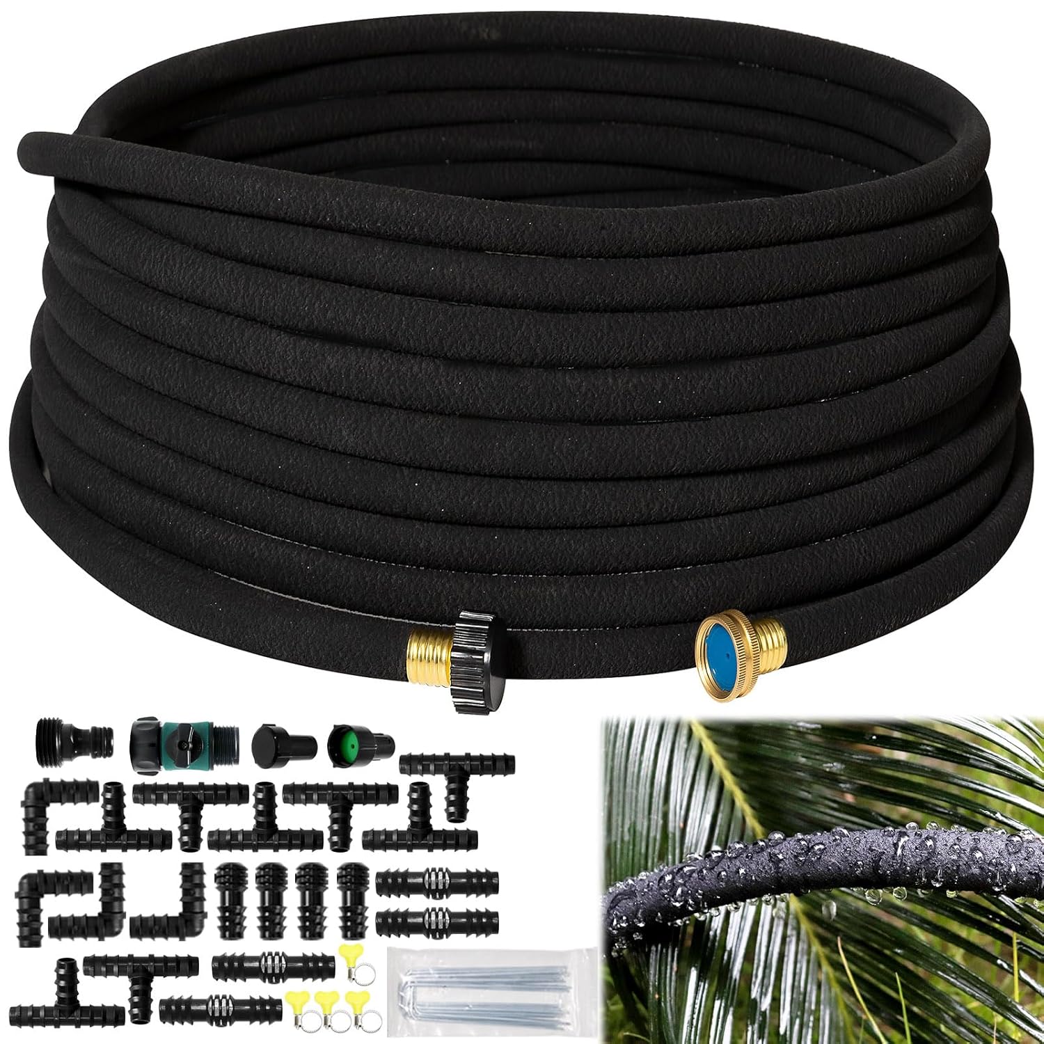 1/2’’ Soaker Hose 150 Ft for Garden Beds , Soaker Hoses for Garden 150
