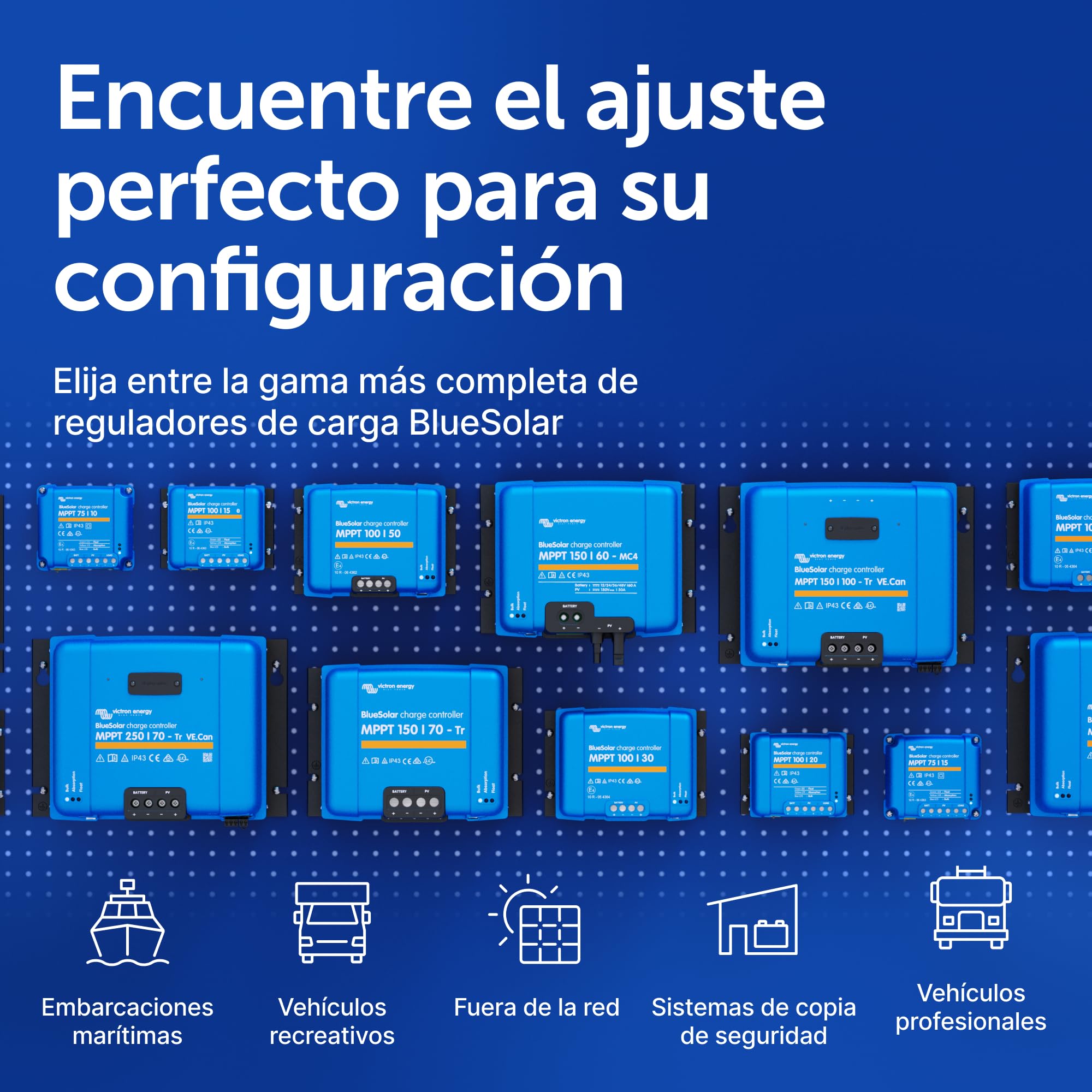 Victron Energy BlueSolar MPPT 100V 50A 12/24V Controlador de Carga Solar