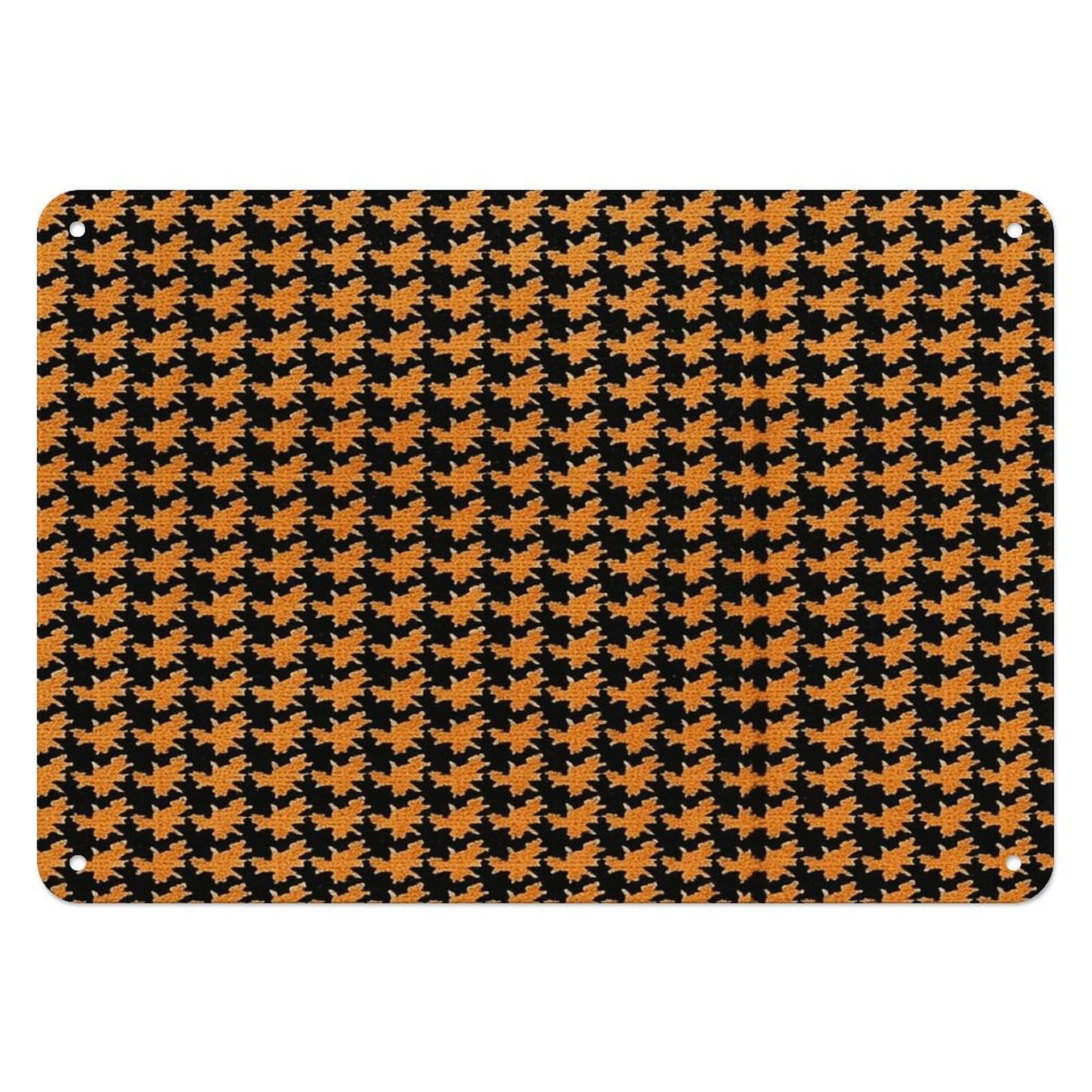Fekiloot Style Orange Pattern Wall Decor Iron Painting Metal Sign