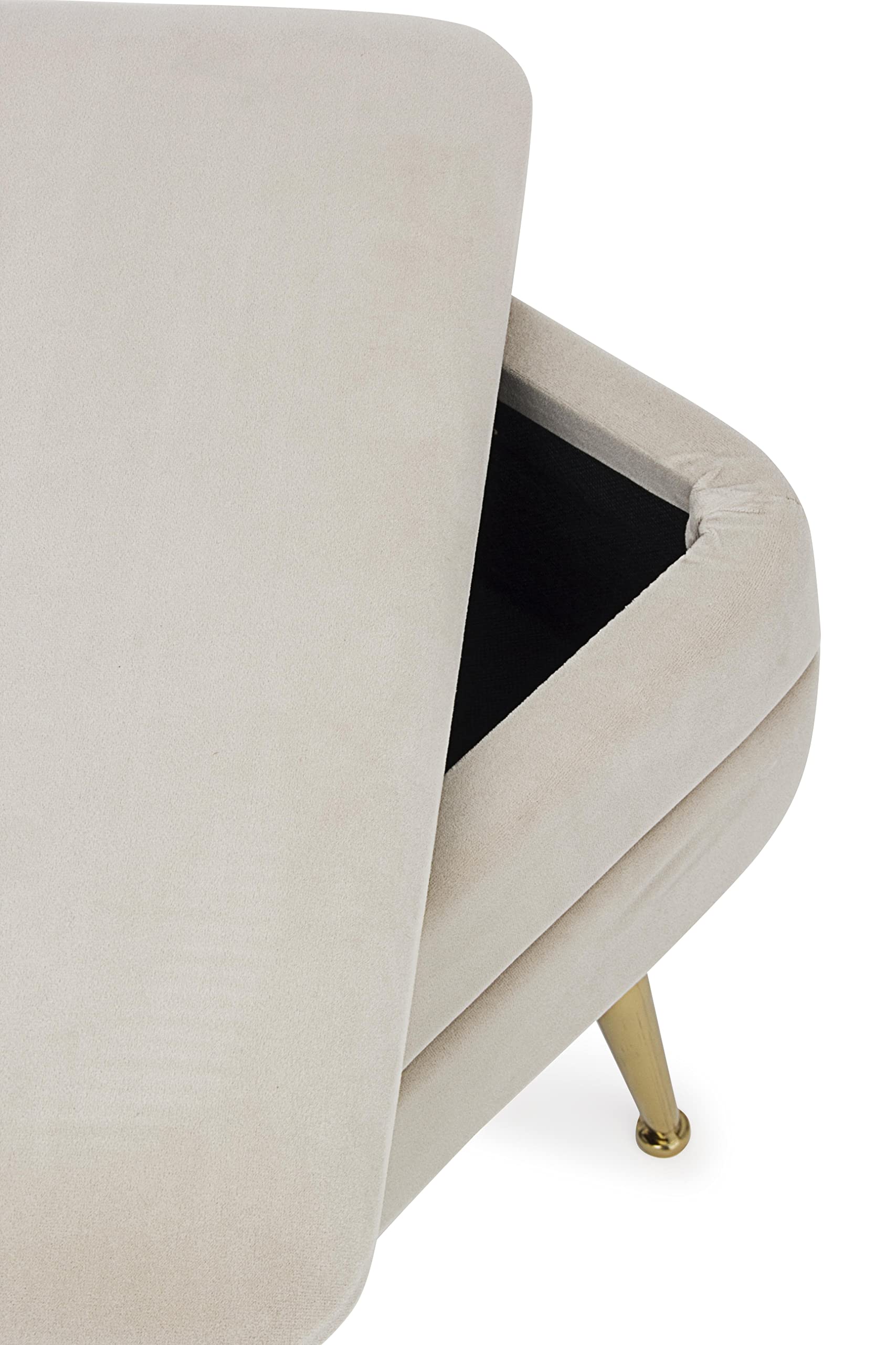 Fashion Commerce - Banco contenedor Pavlina, Beige, 50 x 35 x 42 cm