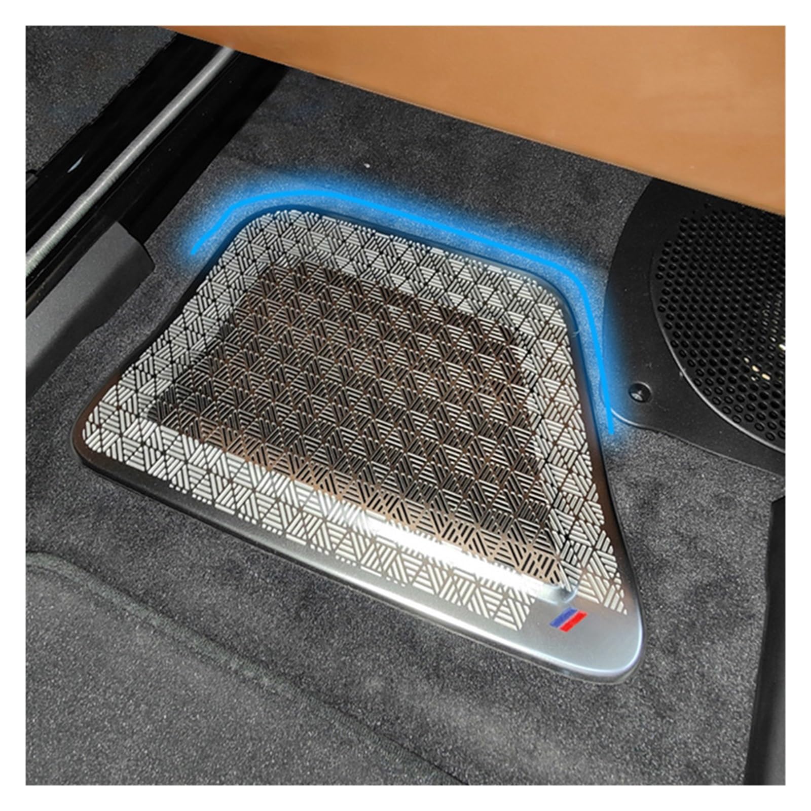 Autositz-Klimaanlagen-Steckdosenschutz-Staubschutzaufkleber, Innendekoration, Styling-Zubehör, kompatibel mit BMW 7er I7 G70, kratzfeste Luxus-Aufkleber(M silver-2 pcs)