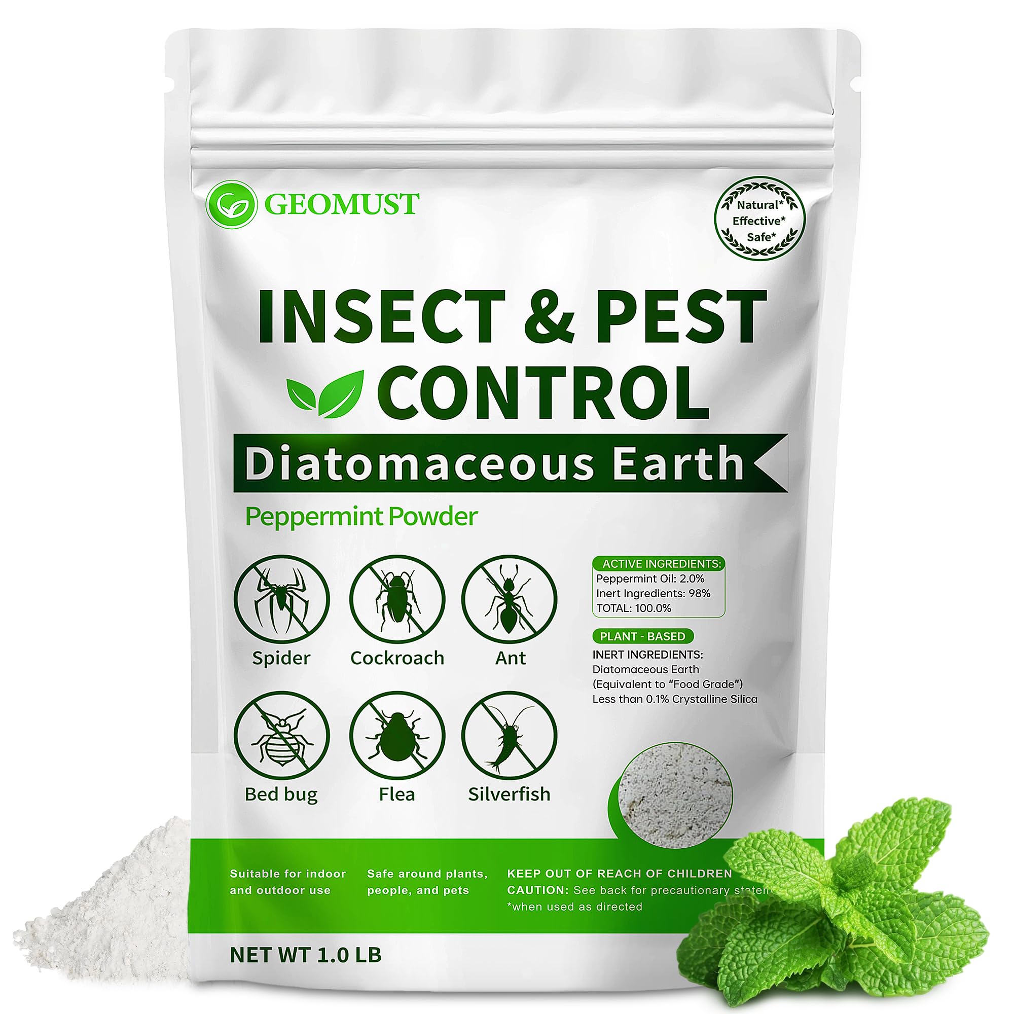 Geomust Diatomaceous Earth and Peppermint Oil