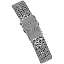 B & R Bands Retro Beads Of Rice Stainless Steel Watch Bracelet - 20mm 22mm