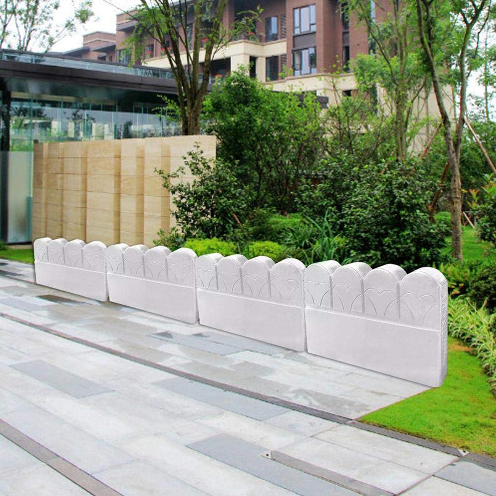 CALANDIS® Concrete Mold Plaster Garden Fence Decor DIY Flower Bed Pavement Mould 5Cm Thickness-image-29
