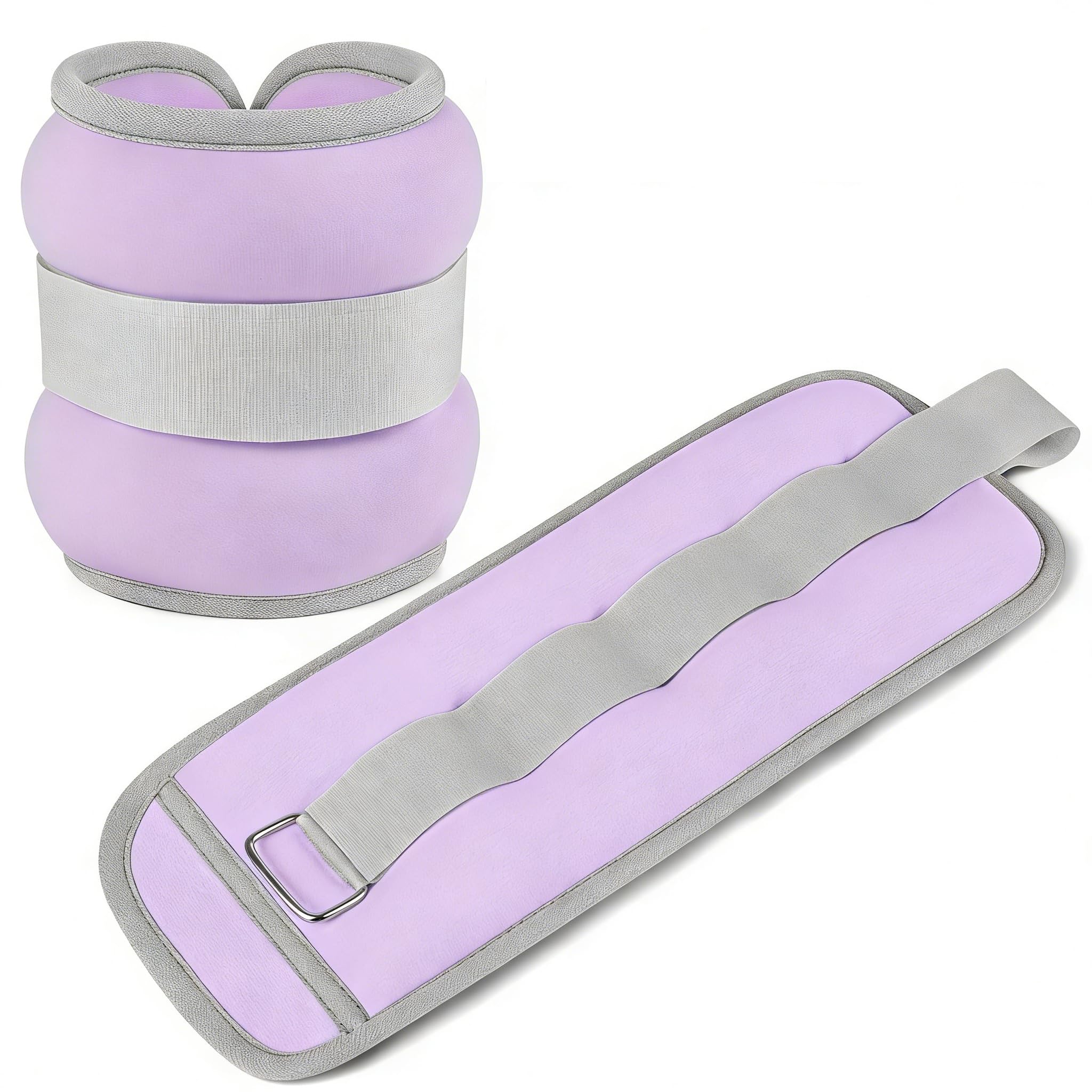 1 Pair Weight Cuffs for Wrists Ankles, Ankle Weights Set, Weight Cuffs Hand Foot, Arm Weights Ankle Weight for Fitness Running Gymnastics Yoga Dancing (Pink, 1 kg total)