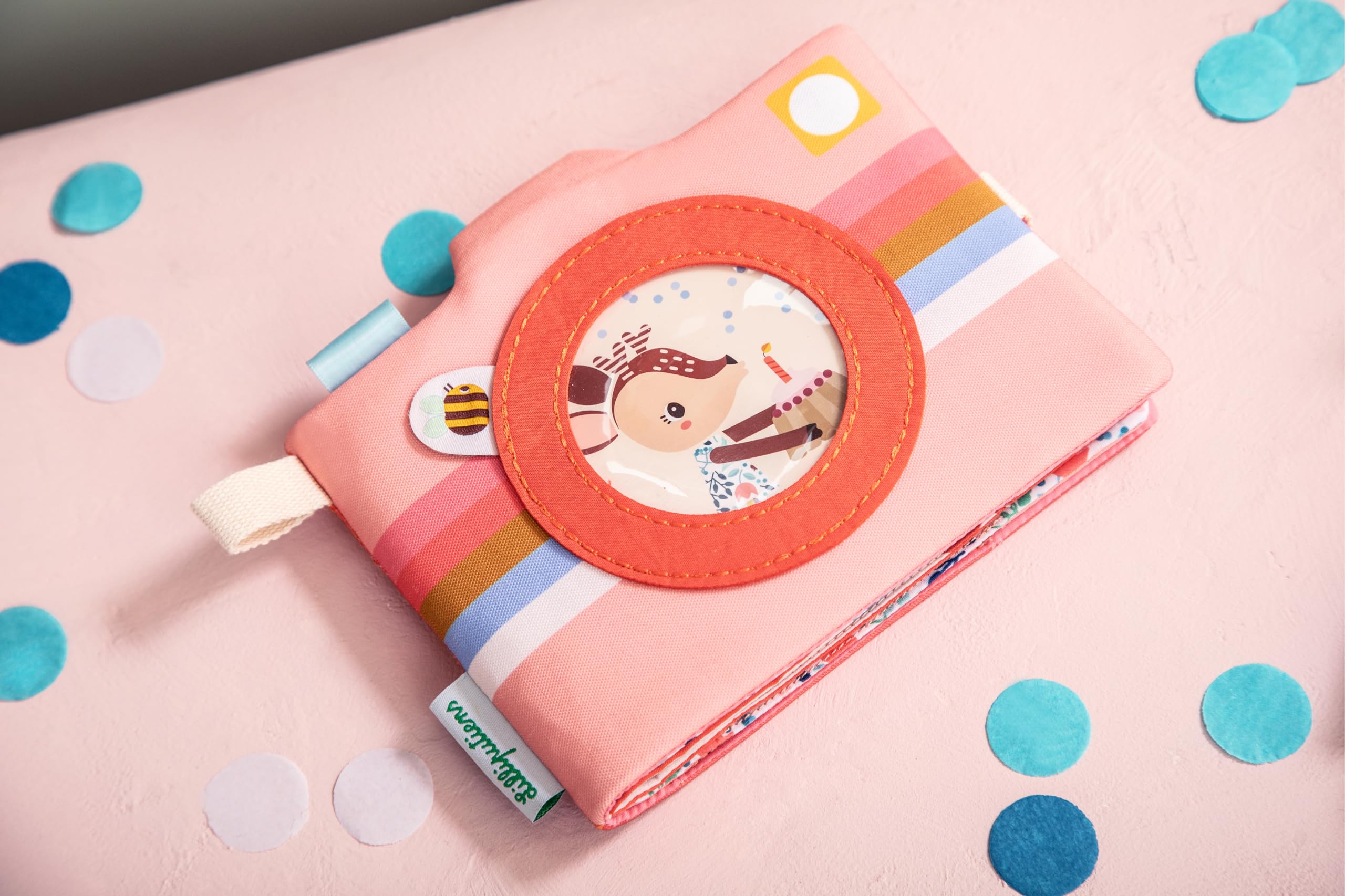 LILLIPUTIENS - Album Fotografico per Neonati Stella Il Cerbiatto - 10 Tasche per ricordi - Ideale per l’Asilo o Una gita in Famiglia - Divertirsi imparando - Copertina Personalizzabile - dai 3 Mesi