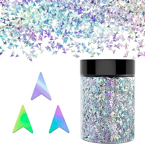 Flecha de 1.76 onzas de 1.76 onzas (0.157 in) purpurina gruesa holográfica, purpurina brillante LightStone Sparkles, purpurina a granel para