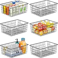 Vista 9 de SUFAUY Paquete de 2 cestas para debajo del estante, organizador colgante de almacenamiento debajo del gabinete con capacidad para hasta 22 libras