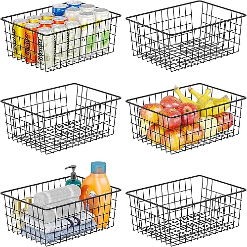 Miniatura 9 de SUFAUY Paquete de 2 cestas para debajo del estante, organizador colgante de almacenamiento debajo del gabinete con capacidad para hasta 22 libras