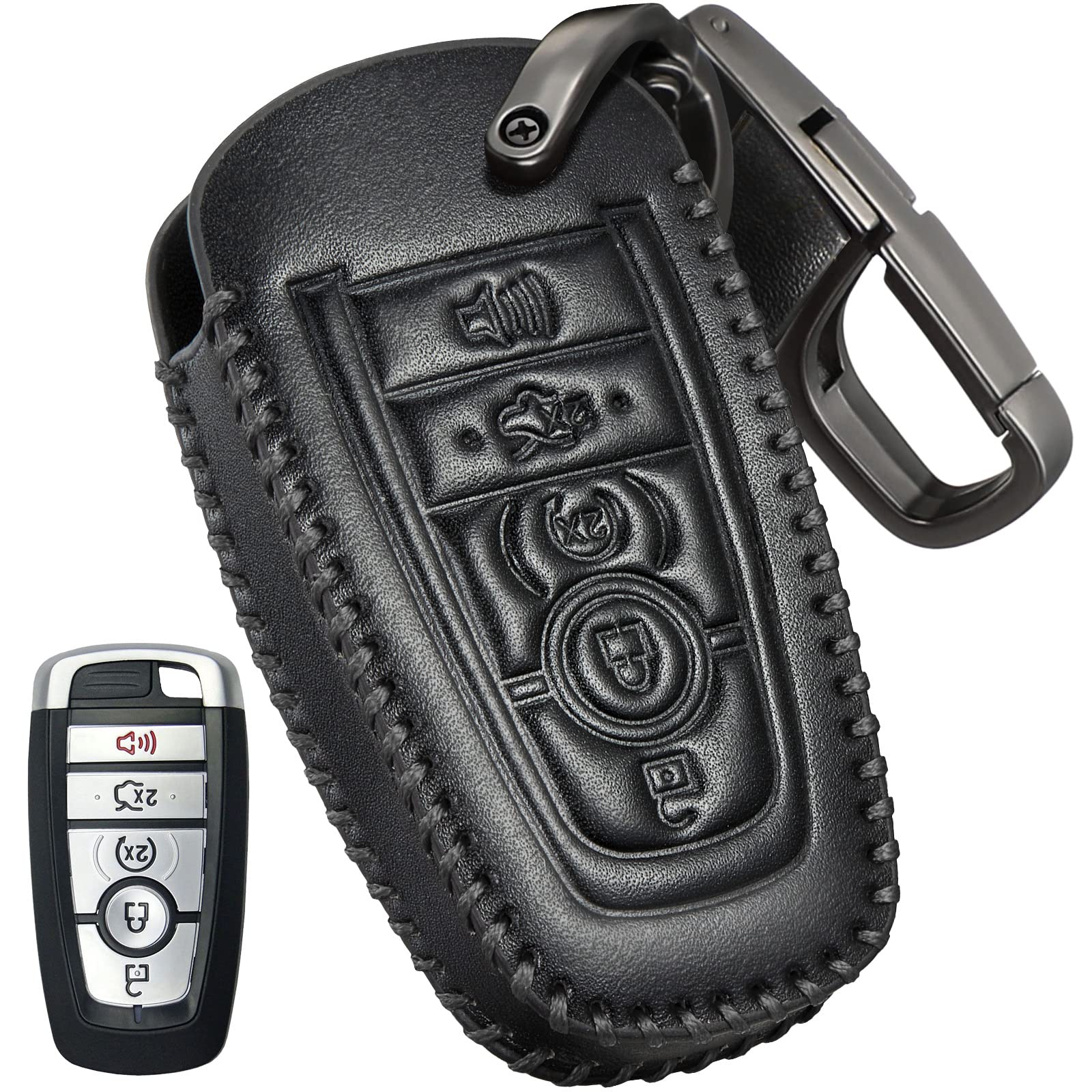 Key Fob Cover for Ford Futi, Black-black