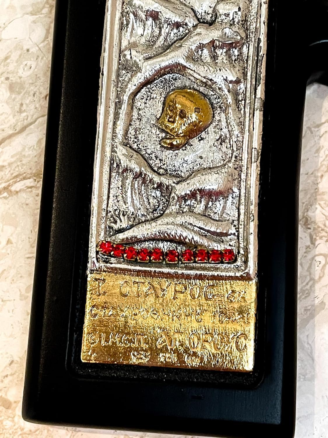 Vintage Solid Sterling Silver Russian Orthodox Cross Wall Decor Icon Christian Jesus Christ HANDMADE Mom Christianity gift for Christmas New Parents Religious Anniversary Mt Athos Original ЦР҃Ь СЛ҃ВЫ