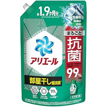 Amazon | アリエール 洗濯洗剤 液体 超抗菌プレミアム 部屋干し