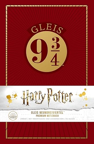 Harry Potter: Gleis 9 ¾ Premium-Notizbuch: Liniertes Notizbuch mit Innentasche und Lesebändchen, 192 Seiten. Das perfekte Geschenk für Potter-Fans für Weihnachten oder Geburtstag