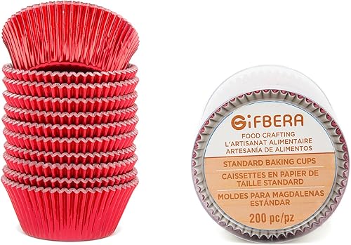 Vista 14 de Gifbera Moldes Estándar para Cupcakes de Lámina Dorada, Envoltorios Metálicos para Hornear, 200