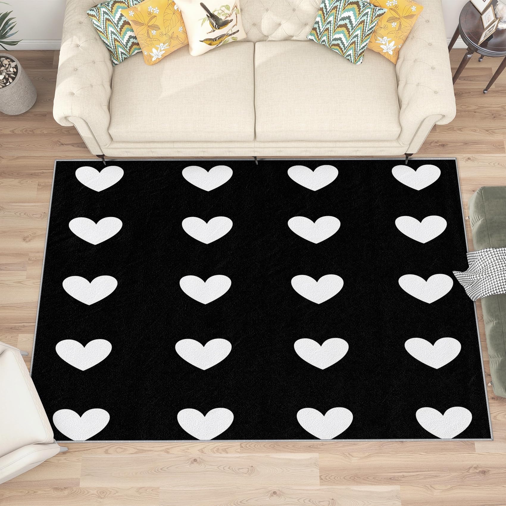 Amazon.com: Heart Rugs for Bedroom - 8x10 Rug, Heart Rug for