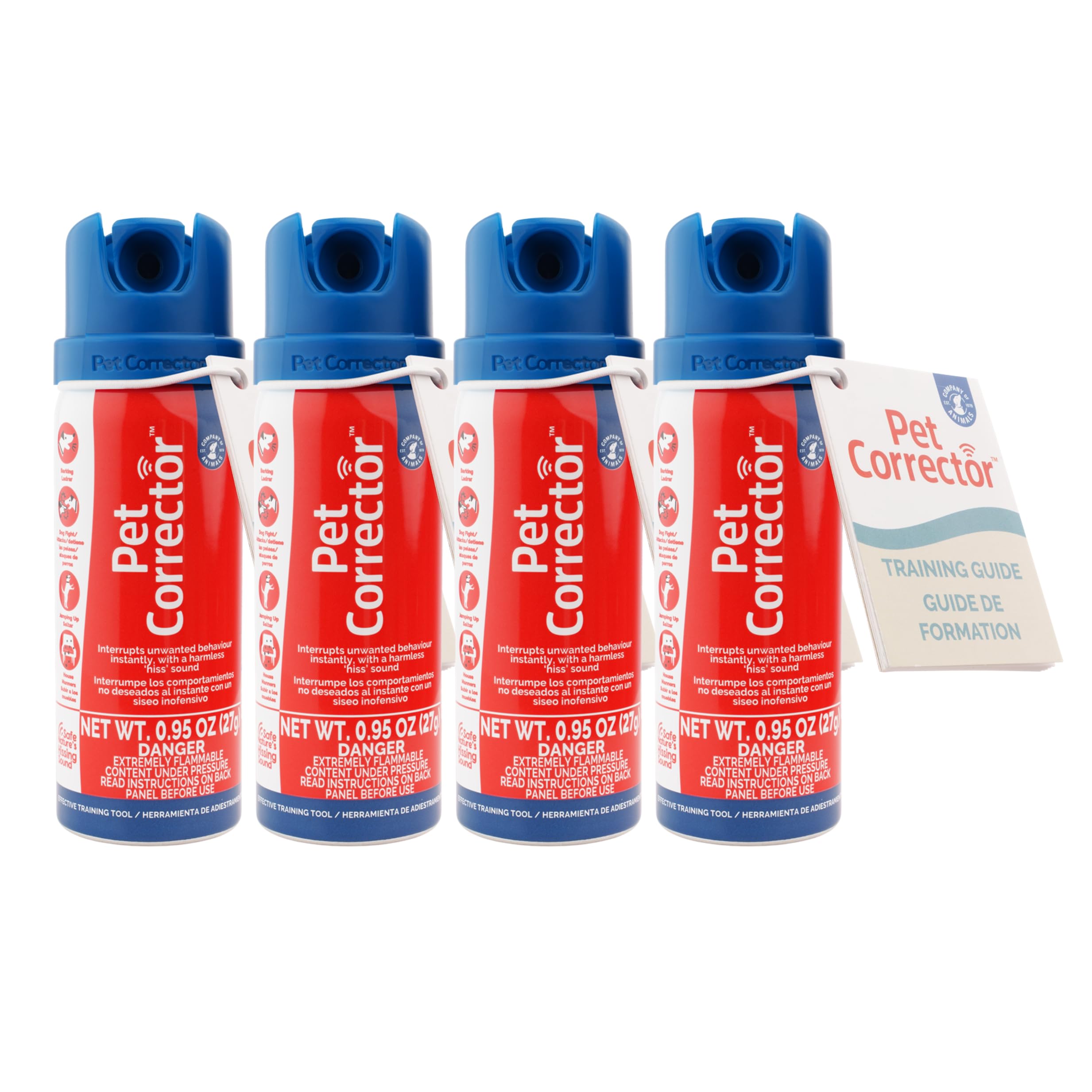 Pet Corrector Company of Animals adiestramiento de Perros, Ayuda a controlar el Comportamiento no Deseado: ladridos, Saltos, robos de Comida, subidas a los Muebles (30 ml, Paquete de 4)
