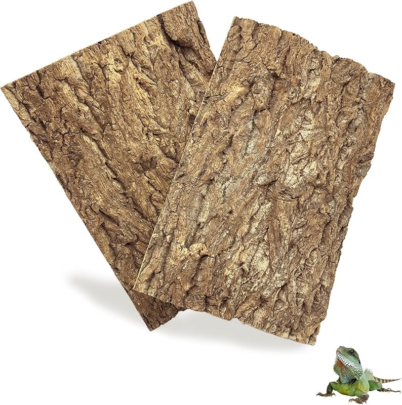Fundo de Cortiça Natural para Terrário de Répteis Tfwadmx E-045 30 x 20 cm – Pacote com 2