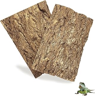 Tfwadmx 2Pcs Cork Terrarium Background 11.8”x7.9” Natural Cork Bark Backdrop Reptile Background Climbing Wall Terrarium Accessories for Lizard,Tortoise,Gecko,Bearded Dragon,Chameleon