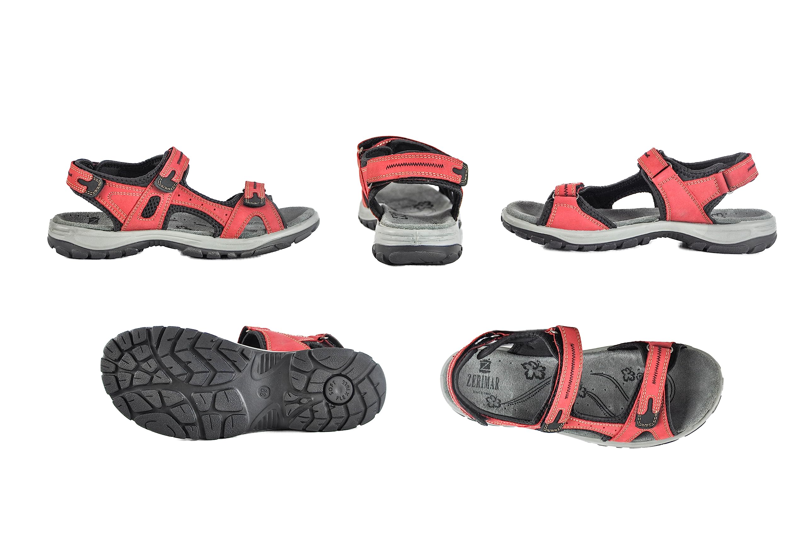 Zerimar Sandalia de Mujer de Trekking | Cierre Ajustable | Sandalias Cómodas | Suela de Goma Antideslizante | Correas Ajustables | Forro Interior de Piel | Altura del Tacón 2 cm