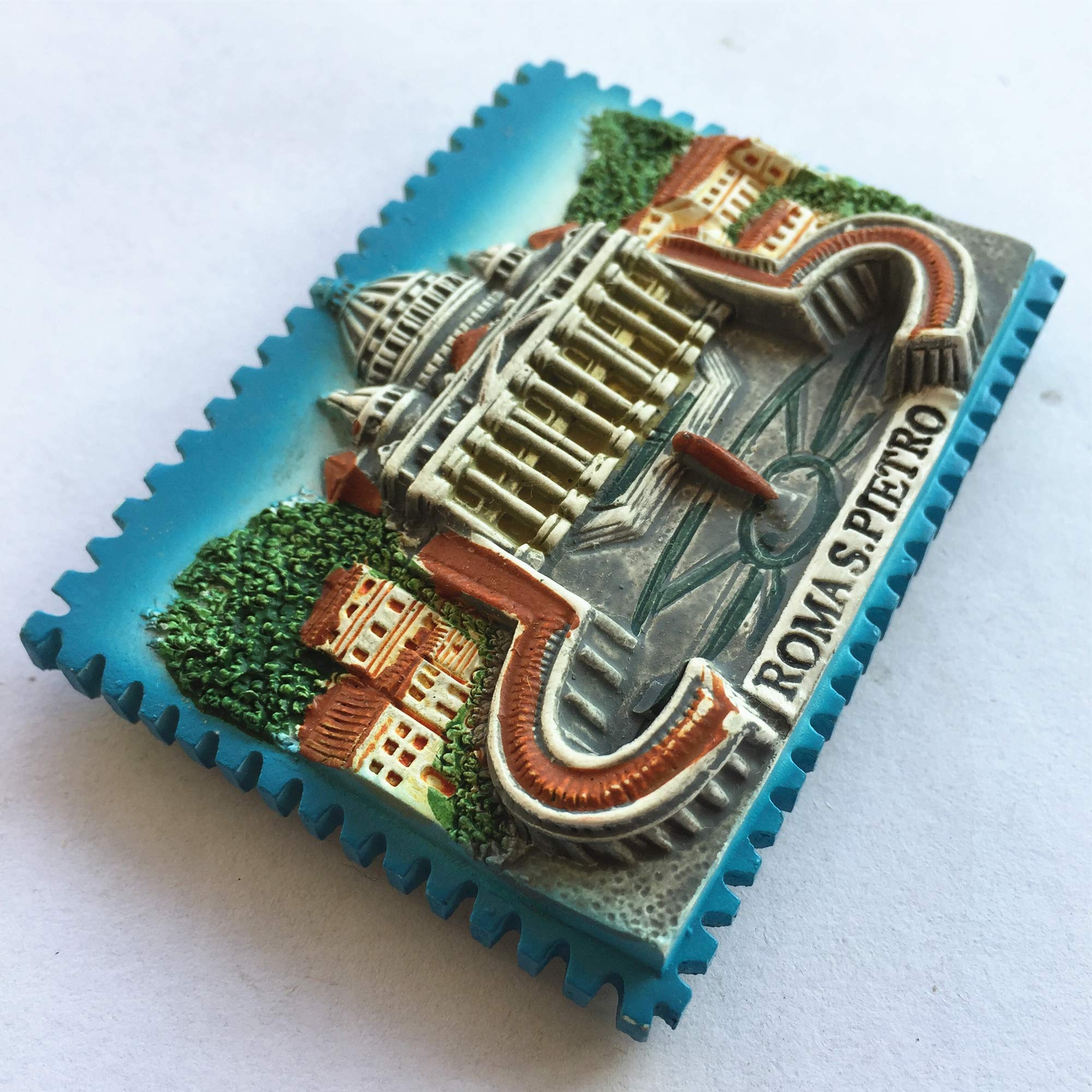 Calamita Frigorifero 3D San Pietro Roma Italia - Souvenir Artigianale In Poliresina - Dimensioni 8x6 Cm - Decorazione Casa E Cucina - 2