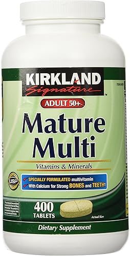 Kirkland Signature Adulto 50+ Senior Formulation - Multi Vitaminas y Minerales, 400 Tabletas