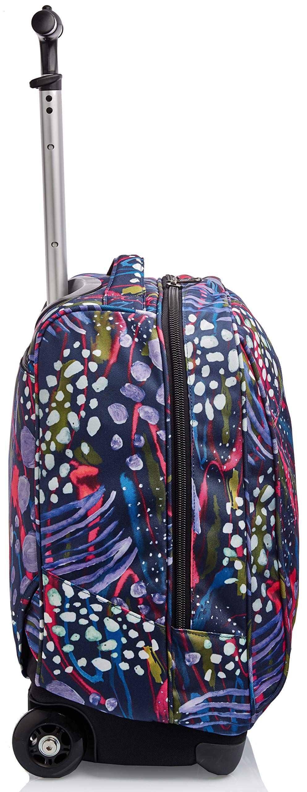 Invicta Trolley Scuola, Blu, Abstract Jungle, 2 in 1, con Spallacci Uso Zaino, Doppio Uso, Trolley e Zaini, Scuola, Viaggio, Bambine e Ragazze