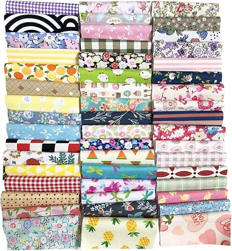 Paquete de 200 unidades (4.0 in x 4.0 in), 100% algodón precortado, paquete de cuartos de costura de bricolaje, paquete de tela de algodón, tela